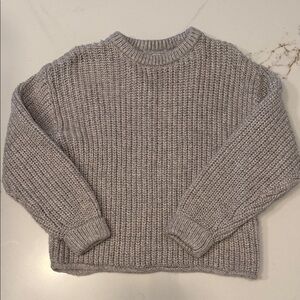 Zara Gray Chunky Knit Sweater